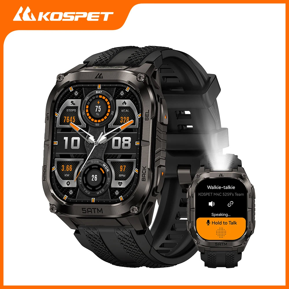 Kospet Tank M4C Rugged Smartwatch GPS Fitness Tracker Waterproof