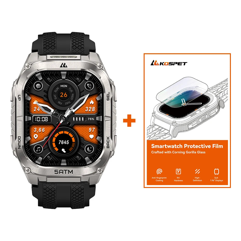 Kospet Tank M4C Rugged Smartwatch GPS Fitness Tracker Waterproof