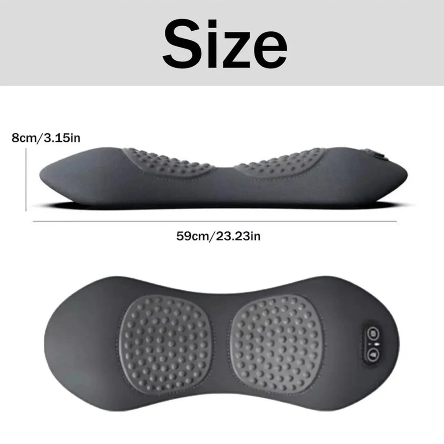 APWIKOGER 3-in-1 Electric Lumbar Support Pillow With Heat Memory Foam