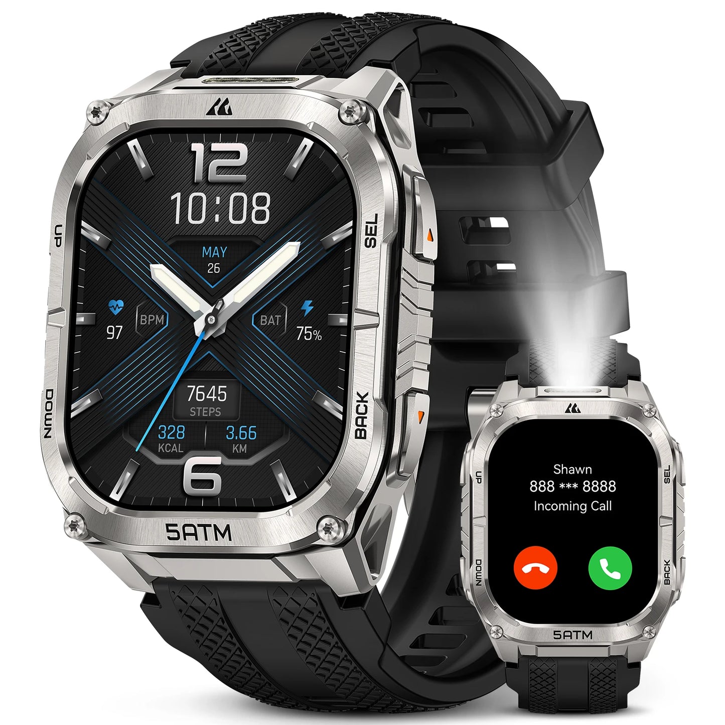 Kospet Tank M4C Rugged Smartwatch GPS Fitness Tracker Waterproof