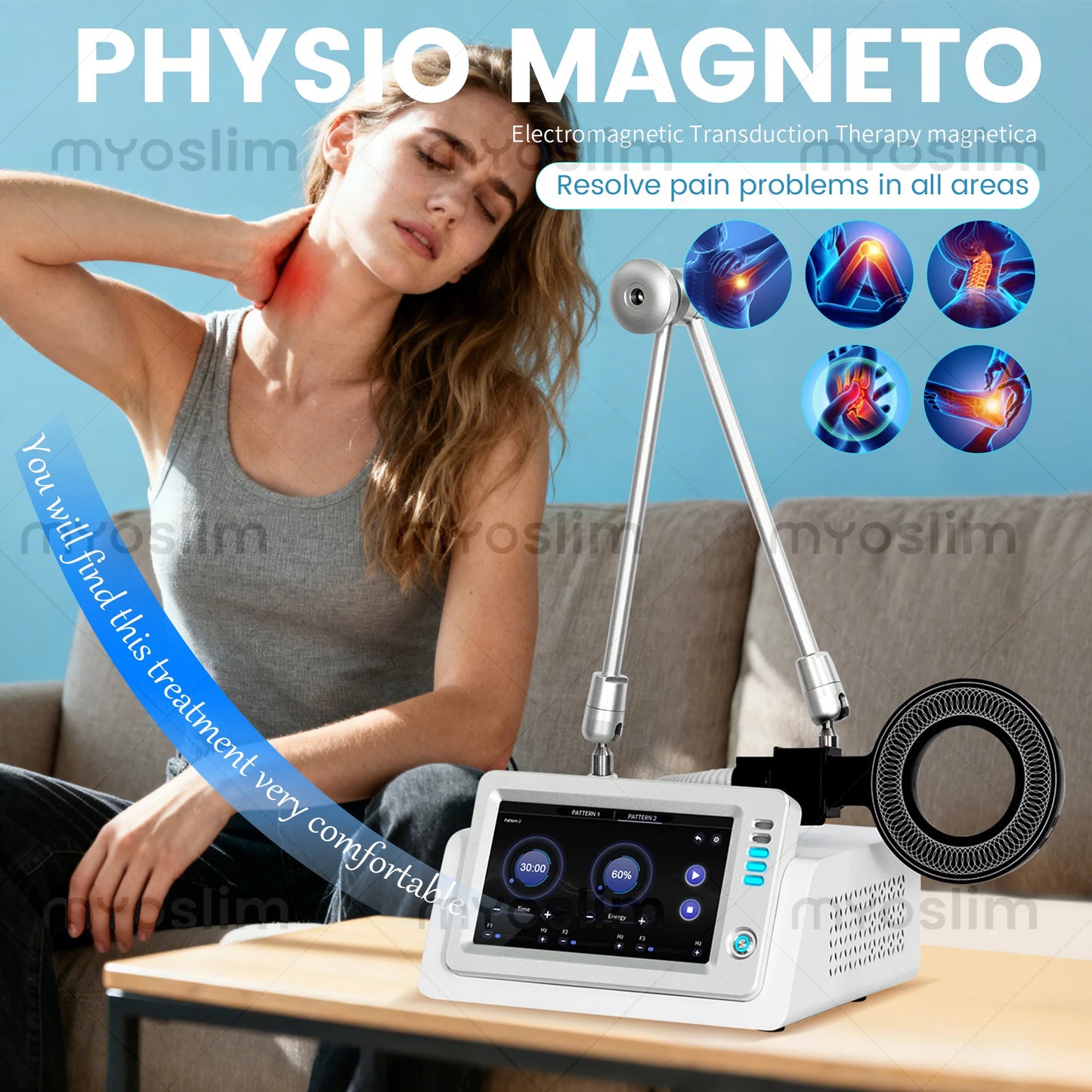 MYOSLIM Non-Invasive Pulsed Magnetic Therapy Device For Joint Health
