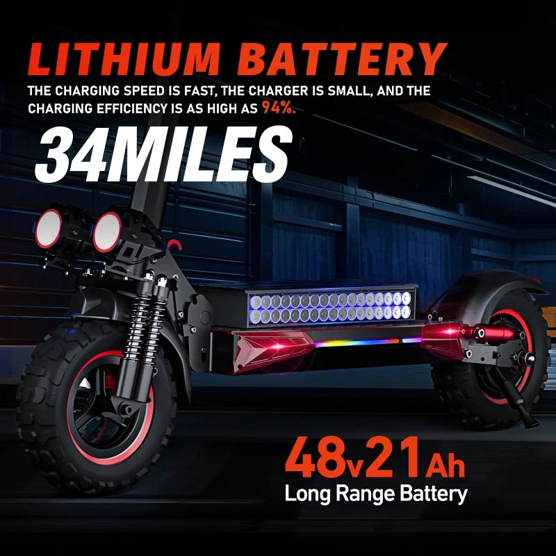 J11 Plus Foldable Dual Suspension Electric Scooter 1000W 60-80km Range
