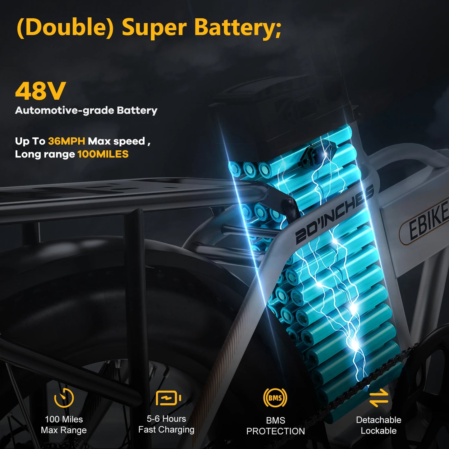 CYBERVELO Mars700 Folding Electric Bike With Removable Battery