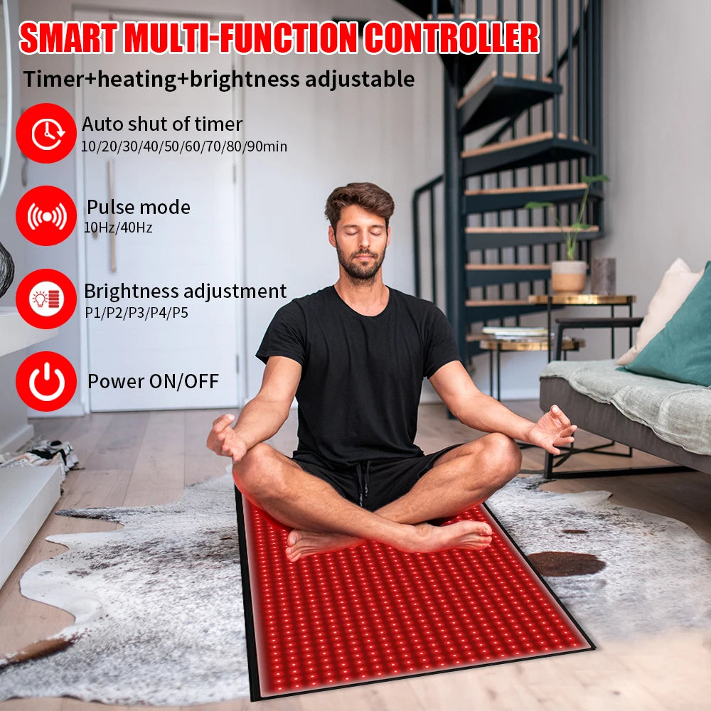 Full Body Red Light Therapy Mat Infrared LED Pain Relief