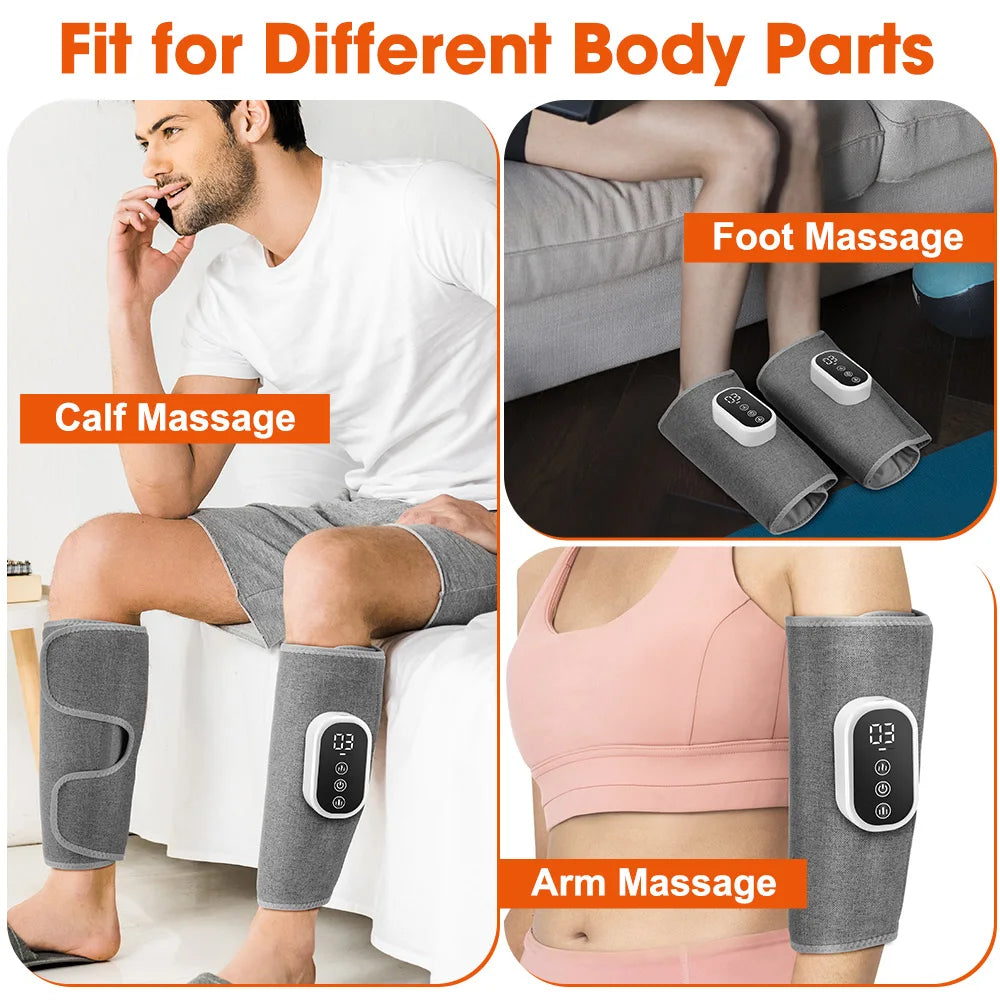 PastSky 360 Degree Air Pressure Heating Calf Massager Wireless Leg