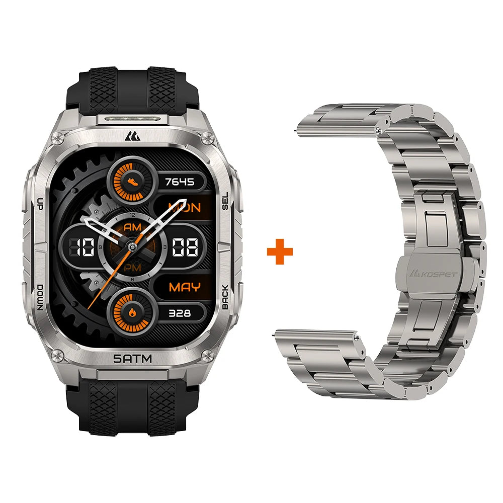 Kospet Tank M4C Rugged Smartwatch GPS Fitness Tracker Waterproof