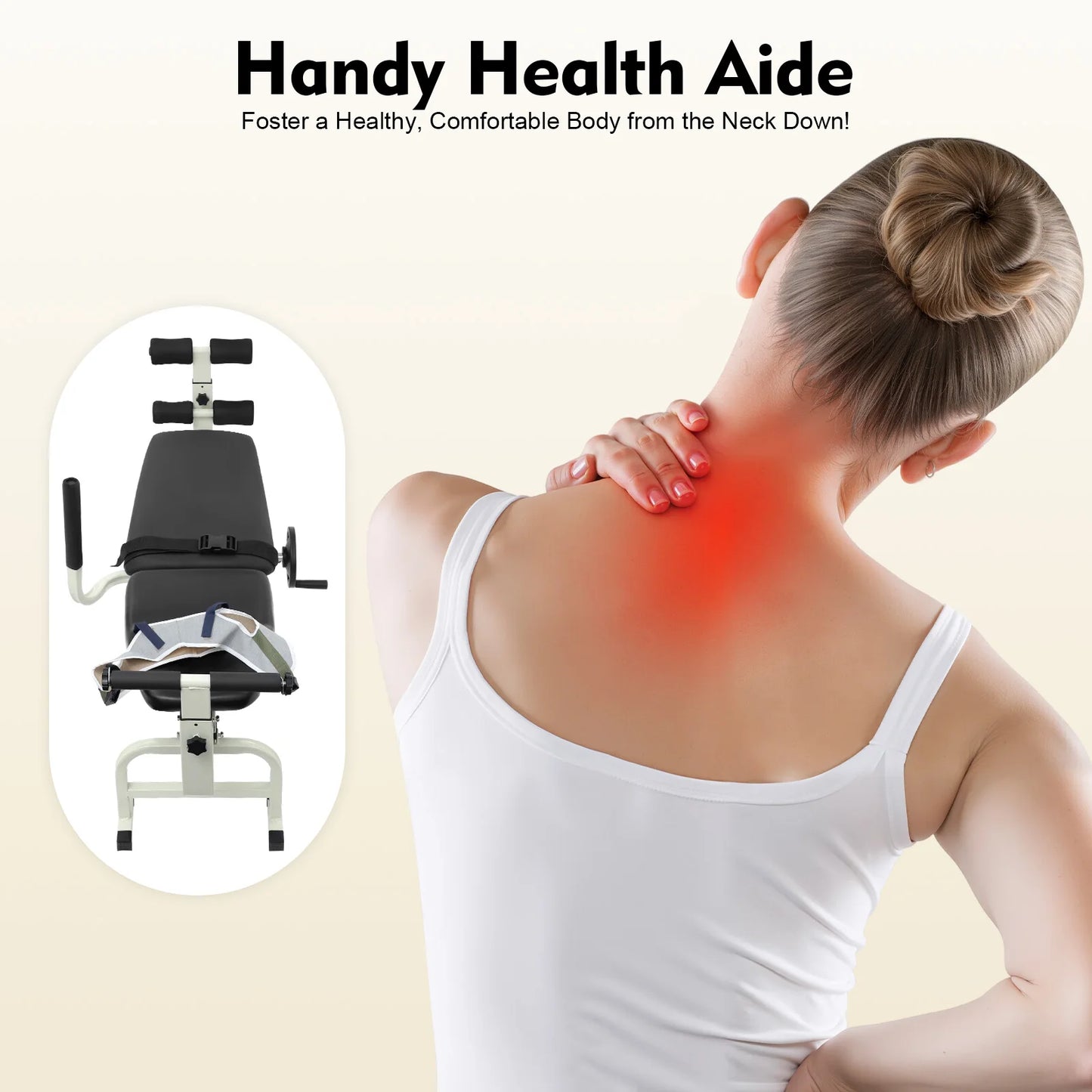 Floor Standing Cervical Spine Stretching Device For Home Use