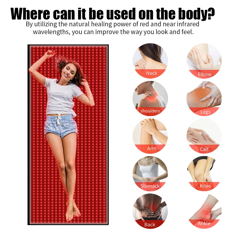 Full Body Red Light Therapy Mat Infrared LED Pain Relief