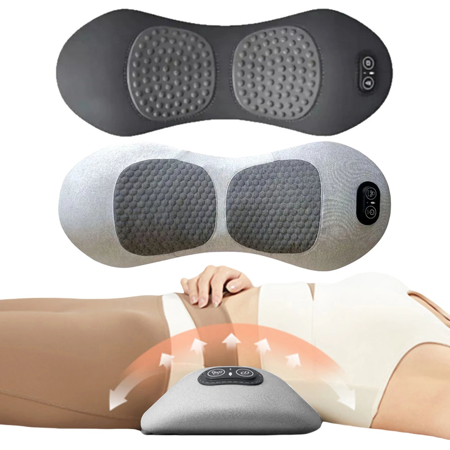 APWIKOGER 3-in-1 Electric Lumbar Support Pillow With Heat Memory Foam