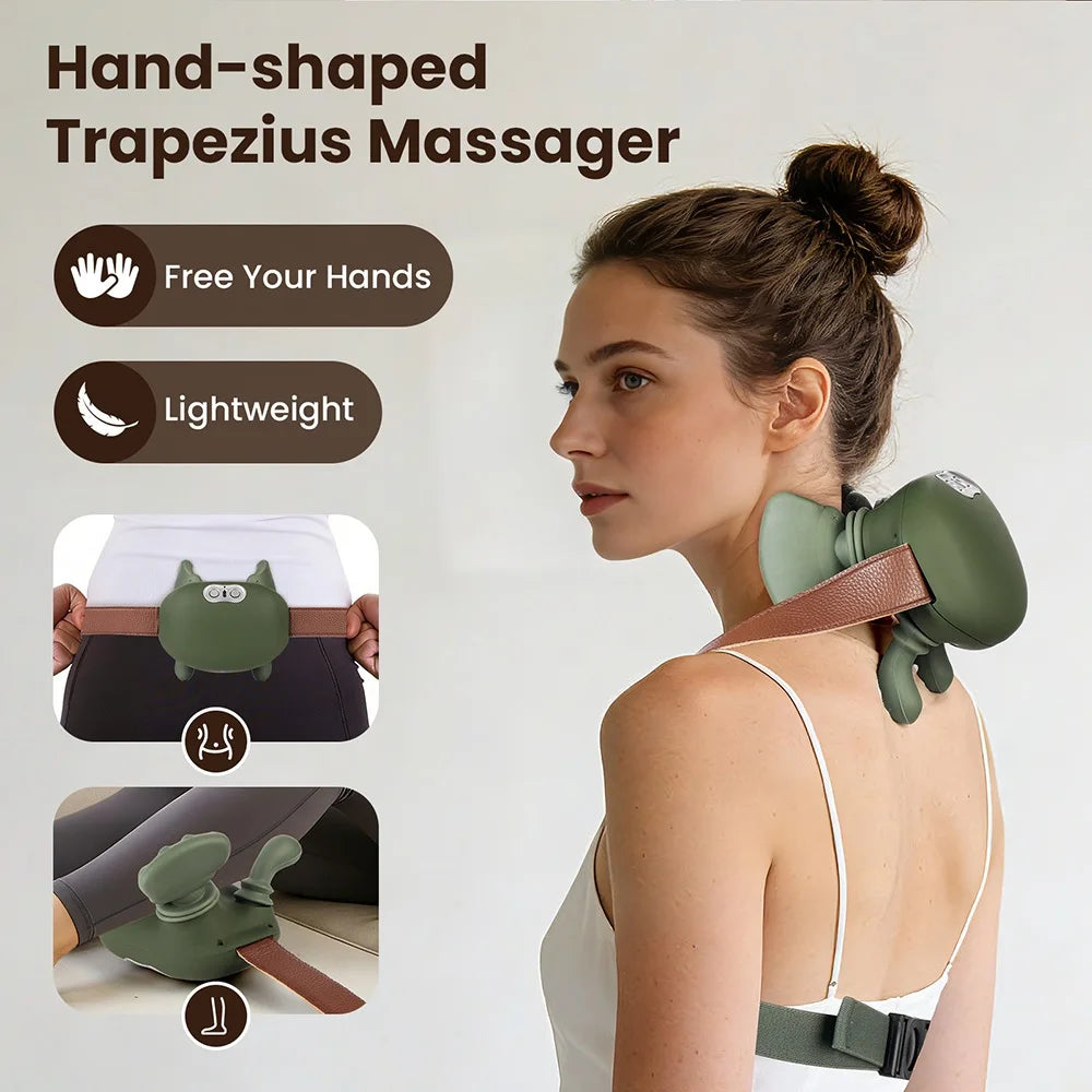 Foreverlily Electric Wireless Neck and Shoulder Massager for Relaxation