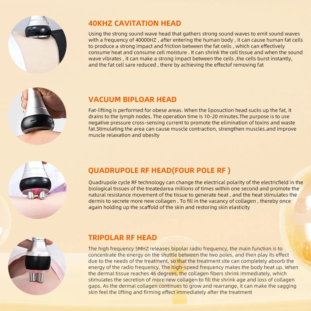Misshearth 4 in 1 Vacuum Cavitation RF Fat Remover Machine