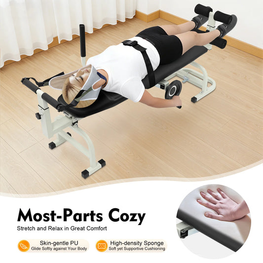 Floor Standing Cervical Spine Stretching Device For Home Use