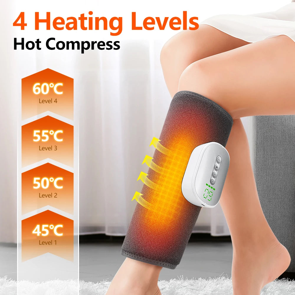 PastSky 360 Degree Air Pressure Heating Calf Massager Wireless Leg