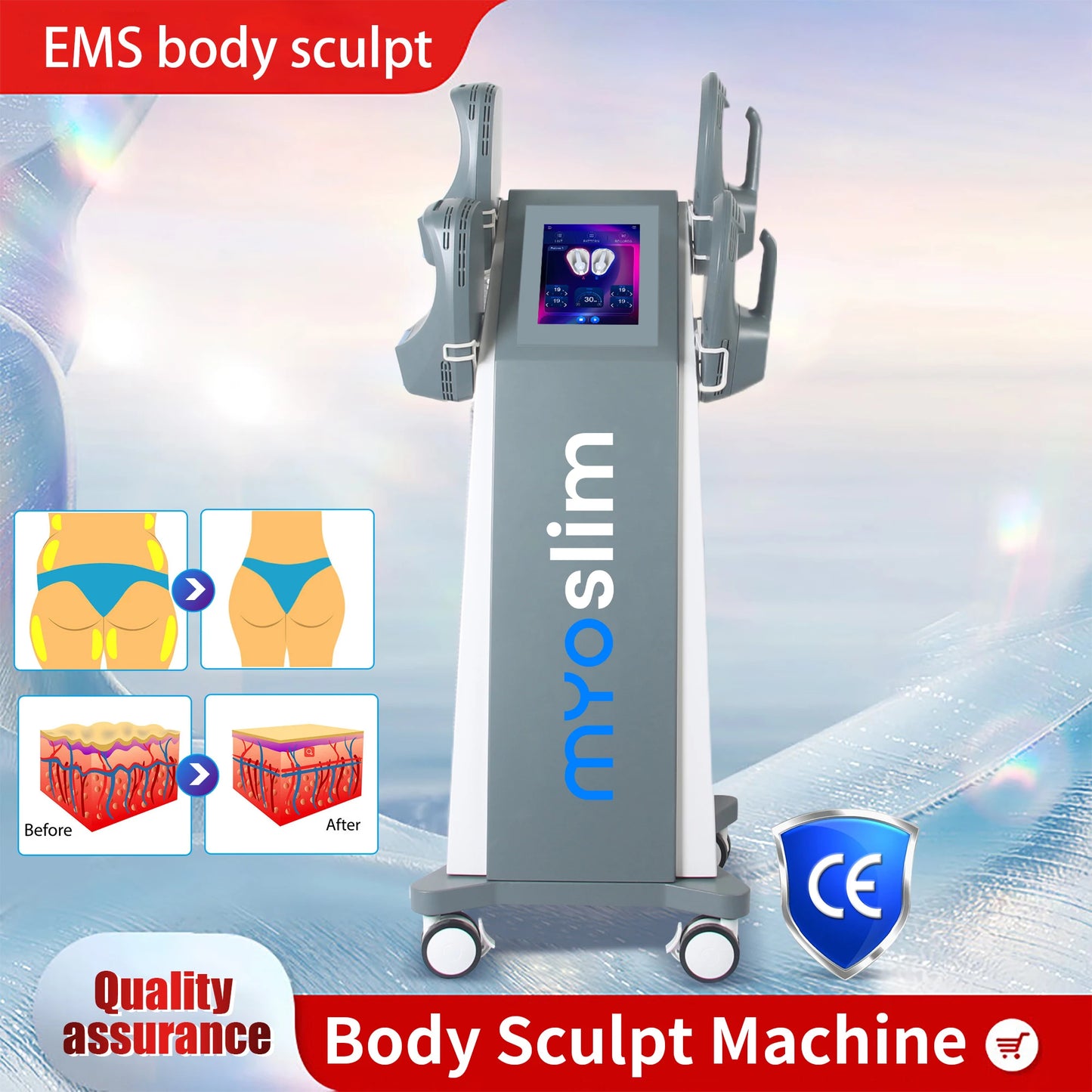 TAIXL EMS Body Sculpting Machine 6500W 200Hz RF Muscle Stimulator