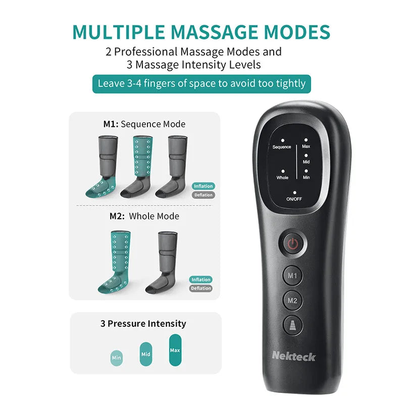 Nekteck Leg Massager Air Compression Calf Wraps