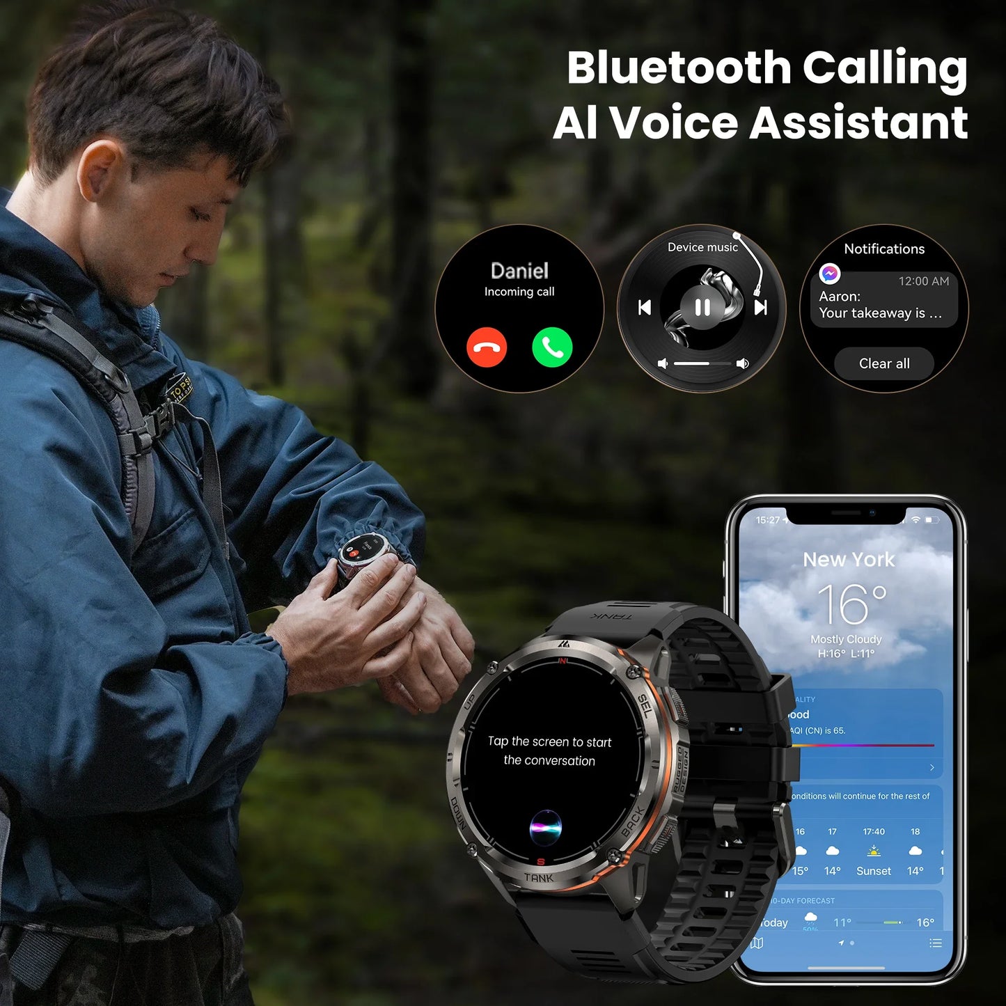 KOSPET Tank T3 Ultra 2 GPS Smartwatch For Men