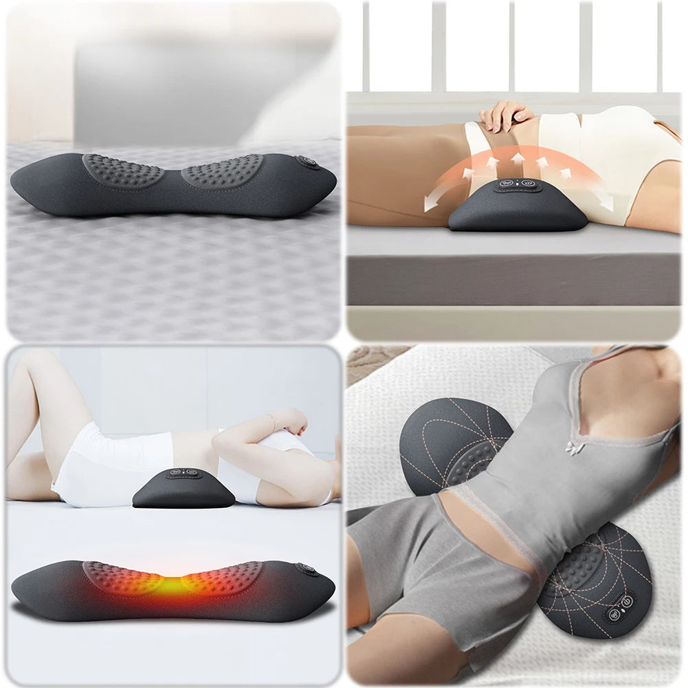 APWIKOGER 3-in-1 Electric Lumbar Support Pillow With Heat Memory Foam