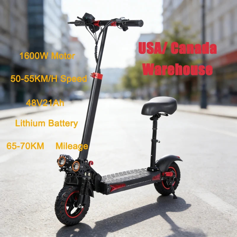 J11 Plus Foldable Dual Suspension Electric Scooter 1000W 60-80km Range